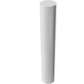 Barrier bollard | Steel tube  323 x 5 mm | stationary | for setting in concrete | hot-dip galvanized | total length: 2000 mm | with welded steel cap